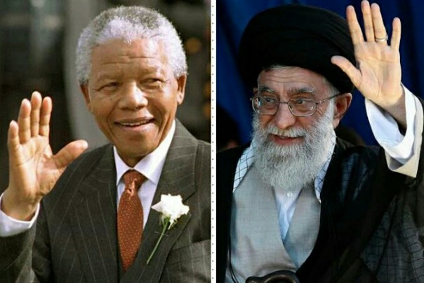 Nelson Mandela (kiri) dan Ayatollah Khomeini (kanan) (foto/int) 