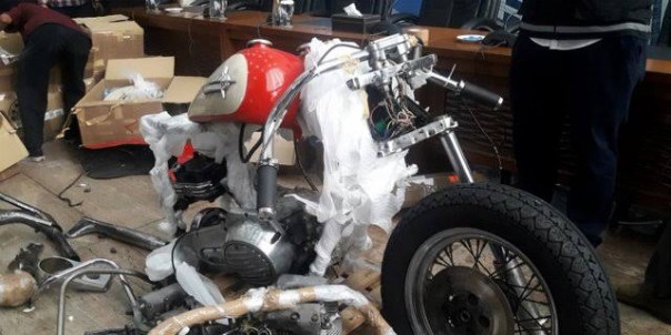 Motor Harley Davidson yang diduga diselundupkan oleh Mantan Dirut Garuda Indonesia Ari Askhara