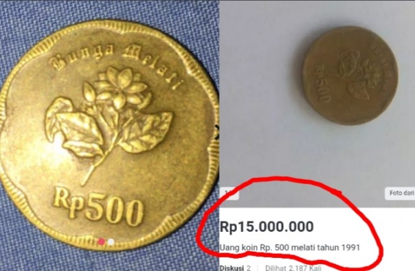 Heboh, Uang Logam Rp500 Tahun 1991 Dijual Rp15 Juta Per Keping | RIAU24.COM