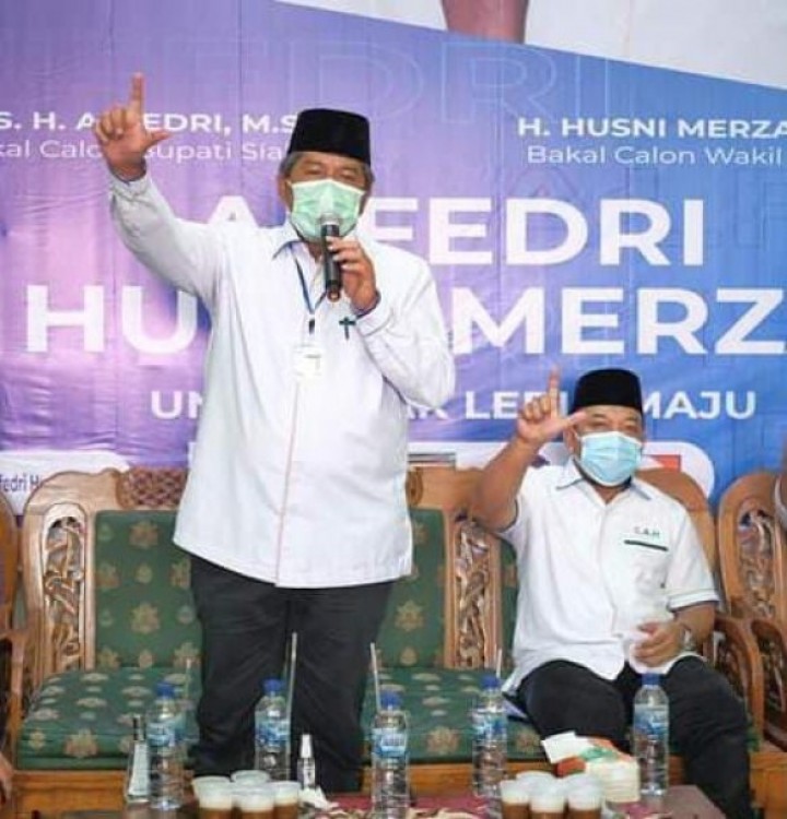 Alfedri-Husni Merza Pemenang Pilkada Kabupaten Siak 2020, Unggul di 14 Kecamatan (foto/int) 