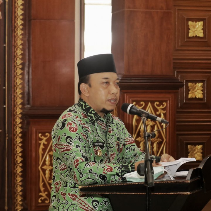 Wakil Bupati Siak Husni Merza Membuka Kegiatan Evaluasi Mandiri LPPD Kabupaten Siak Tahun 2020 (foto/lin)
