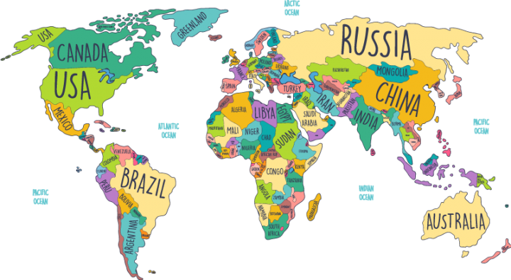 ilustrasi peta dunia