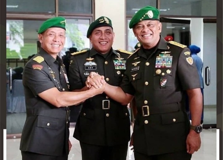 Momen Gatot Nurmantyo dan Edy Rahmayadi Serta Mulyono Salam Komando, Netizen: Jenderal Kesayangan Rakyat (foto/int)