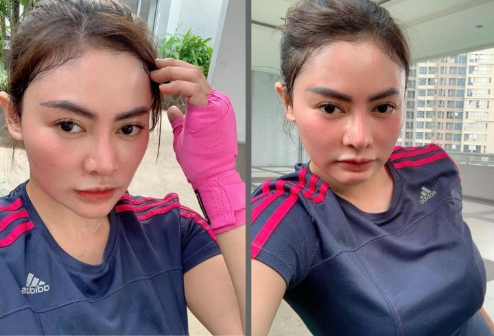 Vitalia Sesha Selfie Wajah Basah Keringat, Netizen: Merah Merona (foto/int)