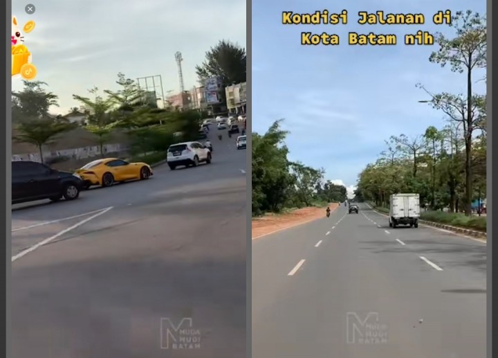 Viral Situasi Jalan di Batam Lebar dan Tanpa Kabel Listrik Melintang, Netizen Sebut Begini (foto/int)