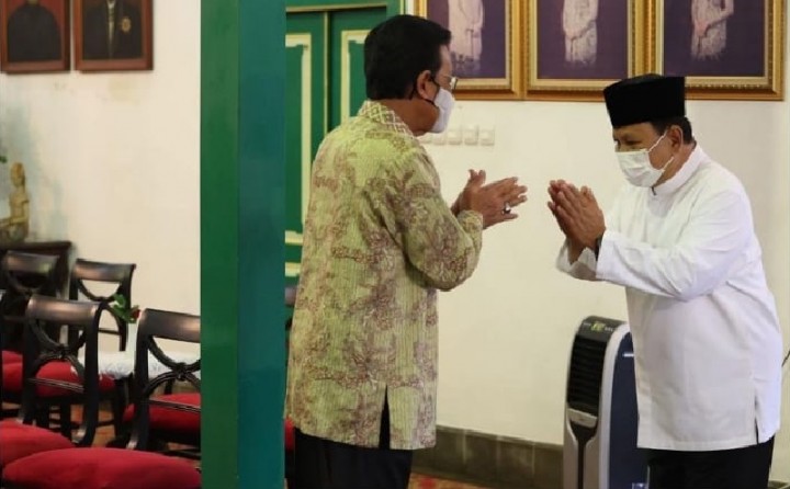 Prabowo Subianto dan Sri Sultan Hamengkubuwono X. Sumber: Inews.id