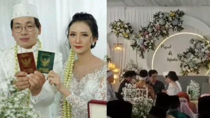 Potret Pernikahan Lee Minho dan Puput Asal Batang Jateng Viral di Tik Tok/twitter