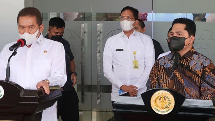 Jaksa Agung RI ST Burhanuddin dan Menteri BUMN Erick Thohir. (Foto: Dok. Antara)