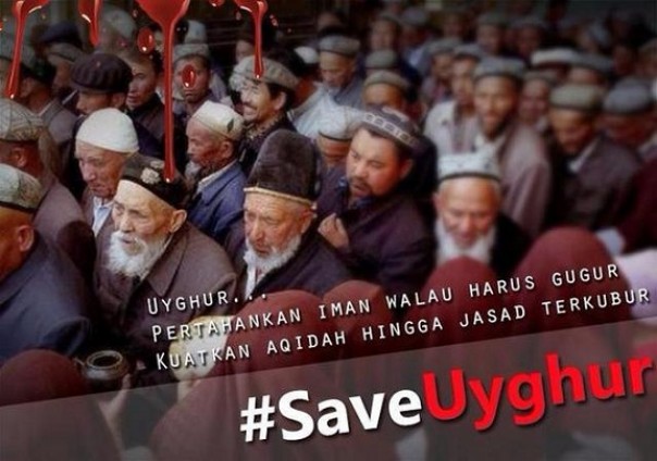 Salah satu postingan netizen yang menyerukan upaya penyelamatan terhadap muslim Uighur di China. Foto: inst/int