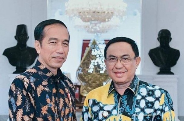 Bupati HM Wardan bersama Presiden Joko Widodo/ist