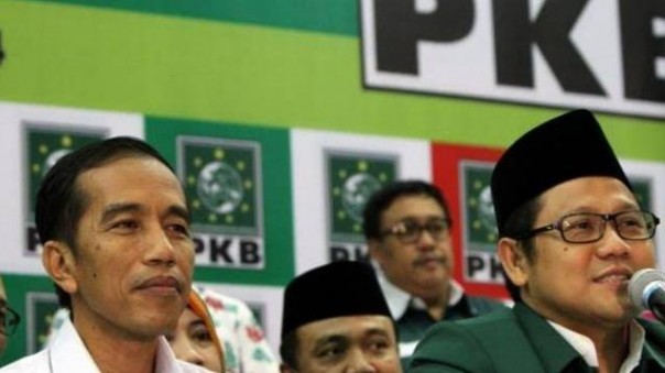 Jokowi bersama ketua umum PBB Cak Imin
