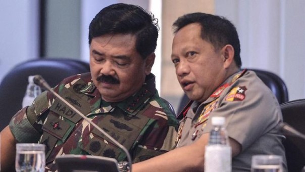 Panglima TNI Marsekal Hadi Tjahjanto dan Kapolri Jenderal Tito Karnavian 