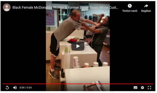 Video Pelanggan baku pukul dengan karyawan Mc Donalds
