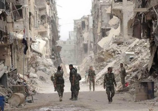 Pertempuran di Suriah mengakibatkan sejumlah bangunan rusak parah