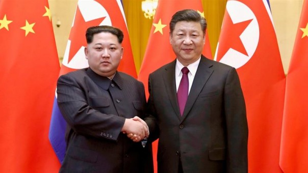 Kim Jong-un  dan Presiden Cina Xi Jinping