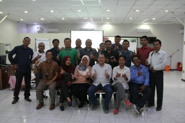Pengurus PWI Riau melakukan kunjungan silaturahmi ke Chevron, Rabu (09/01/2019)./ist