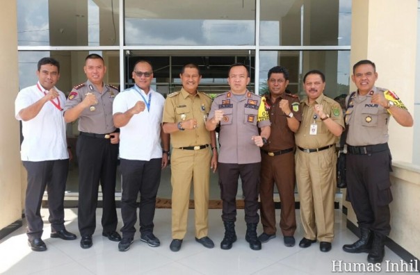 Wakil Bupati Inhil H Syamsuddin Uti Sambut Kedatangan Rombongan Polda Riau 