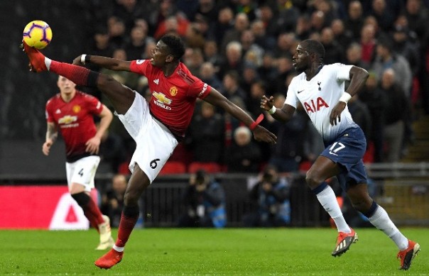 Paul Pogba dkk sukses menundukkan Tottenham Hotspur dengan angka tipis, 1-0 dalam laga di Stadion Wembley, dini hari tadi. Foto: int 