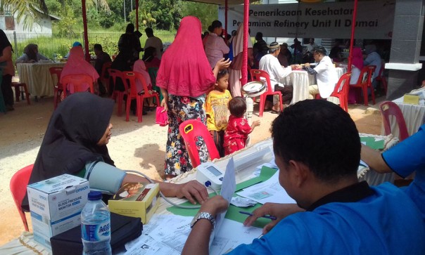 Pengobatan gratis di Kelurahan Tanjung Palas, Kecamatan Dumai Timur/ist