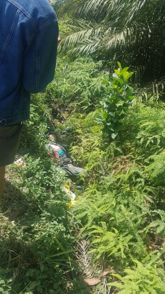 Lokasi penemuan mayat tanpa identitas di Kecamatan Minas, Siak/lin