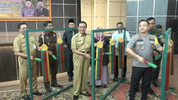 Launching program DMIJ Plus Terintegrasi di Gedung Engku Kelana, Tembilahan, Selasa (22/1/2019)./ADV
