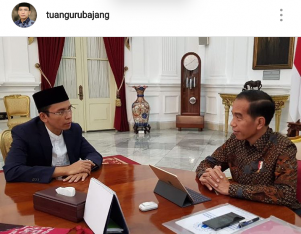 Tuan Guru Bajang saat bertemu dengan Presiden Jokowi