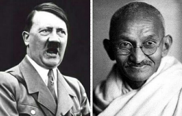 Peristiwa bersejarah Adolf Hitler dan Mahatma Gandhi (foto/int) 