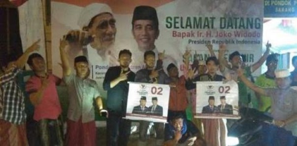 Aksi santri Mbah Moen Kampanye Prabowo-Sandi
