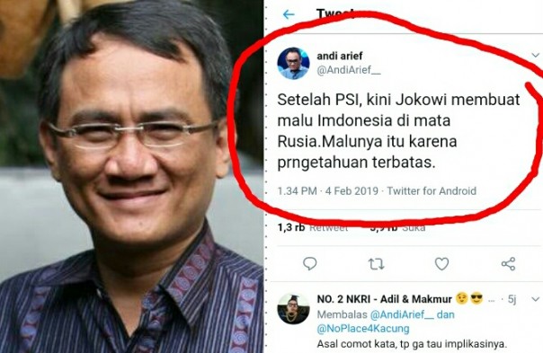 Kicauan menohok Andi Arief untuk Jokowi (foto/twitter) 