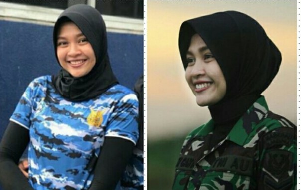 TNI AU cantik berhijab (foto/instagram) 