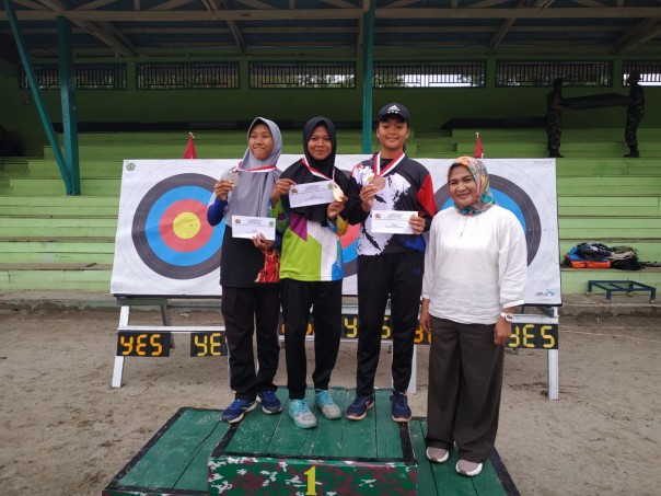 Atlet Perpani Siak mengikuti Kejuaraan Panahan 2nd Wirabraja Open 2019/lin
