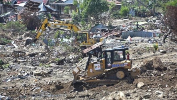 Kawasan Balaroa yang ikut porak poranda saat gempa Palu pada September 2018 lalu. Foto: int 
