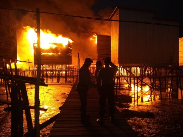 Kebakaran hebat terjadi di Tanjung Medang,  Kecamatan Rangsang/mad