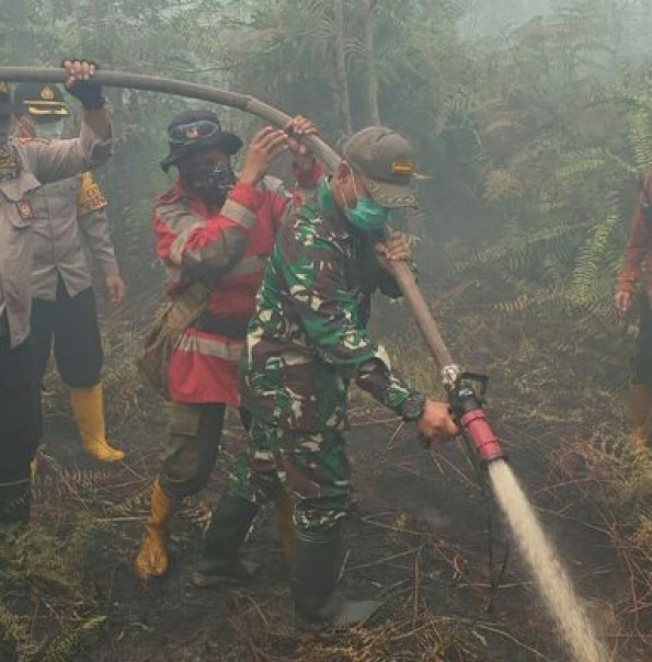 Pemadaman hotspot di Riau masih berlangsung (foto/int) 