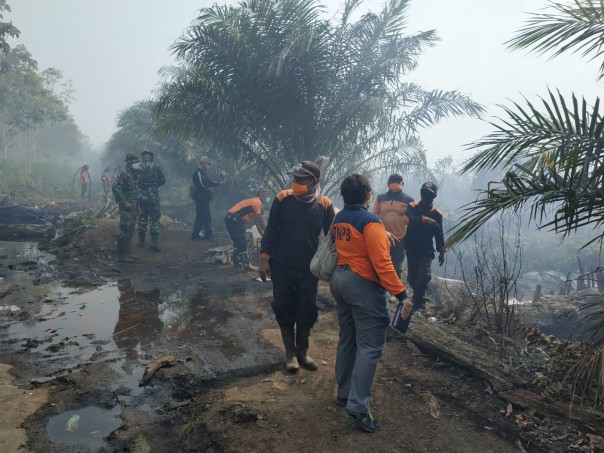 Tim gabungan terus berupaya melakukan pemadaman karhutla di Pulau Rupat/hari