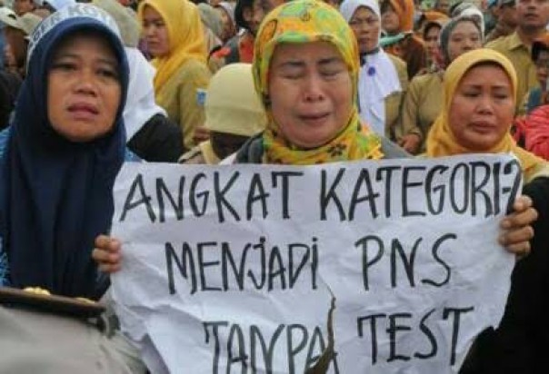 Honorer K2 yang sempat melakukan demo untuk diangkat sebagai PNS