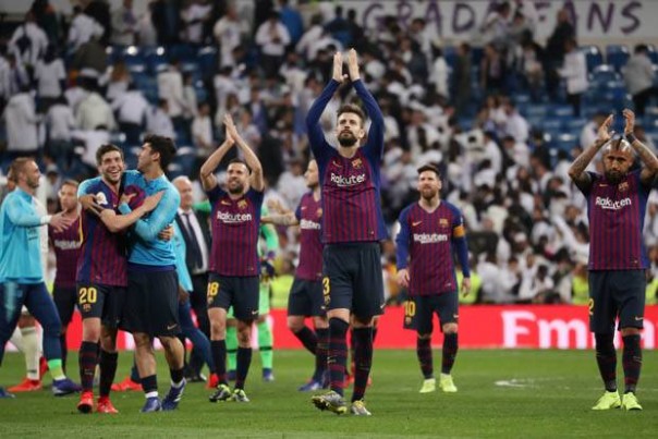 Barcelona sukses taklukkan Real madrid dini hari tadi/foto: reuters