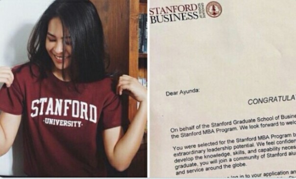 Dilema Maudy Ayunda pilih Stanford atau Harvard University menulari netizen (foto/int) 
