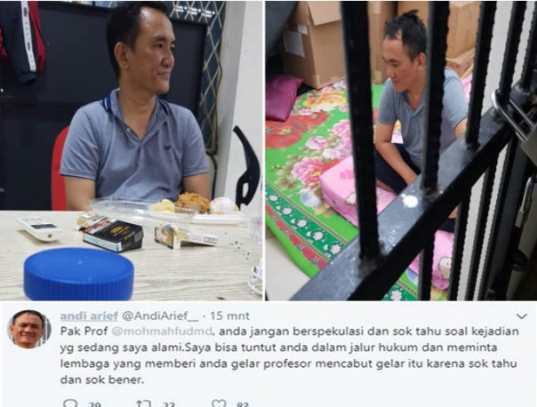 Andi Arief  Ancam Polisikan Mahfud MD dan Cabut Gelar Profesornya
