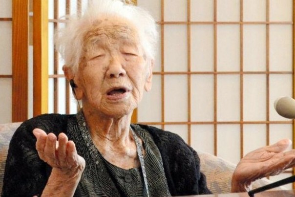 Kane Tanaka yang didaulat sebagai manusia tertua di dunia yang masih hidup saat ini. Foto: int 