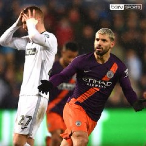 Sergio Aguero jadi pahlawan taklukkan Swansea City di FA Cup (foto/int) 