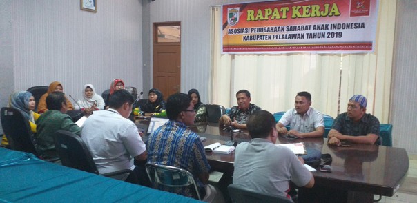 Asosiasi Perusahaan Sahabat Anak Indonesia (APSAI) Kabupaten Pelalawan menggelar kerja /ardi
