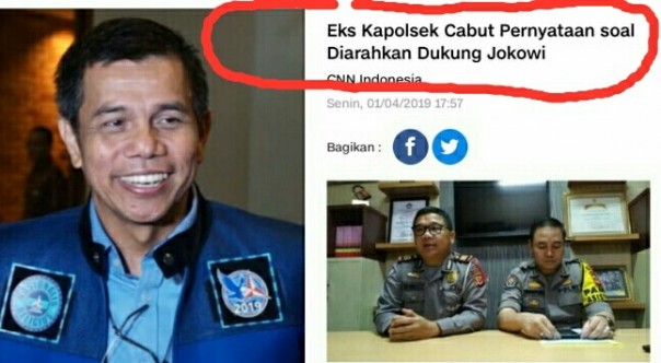 Sekjen Demokrat Hinca Pandjaitan tanggapi pernyataan eks Kapolsek Pasirwangi cabut pernyataannya (foto/twitter) 