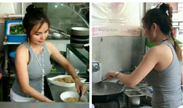 Pemilik usaha Bakmi di Pluit viral karena kecantikannya (foto/instagram)