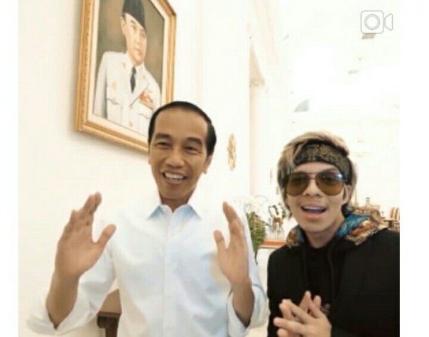 Presiden Jokowi menirukan ucapan khas Atta Halilintar (foto/instagram)