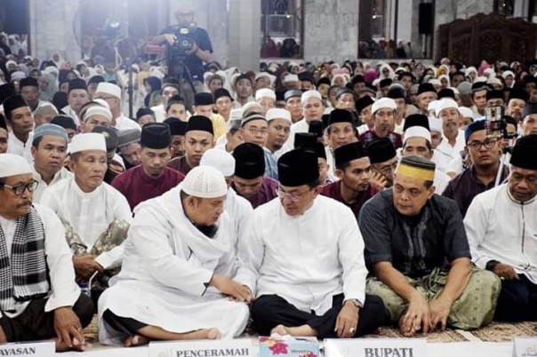Bupati Inhil, HM Wardan mengikuti pelaksanaan peringatan Isra' dan Mi'raj Nabi Muhammad SAW /ADV