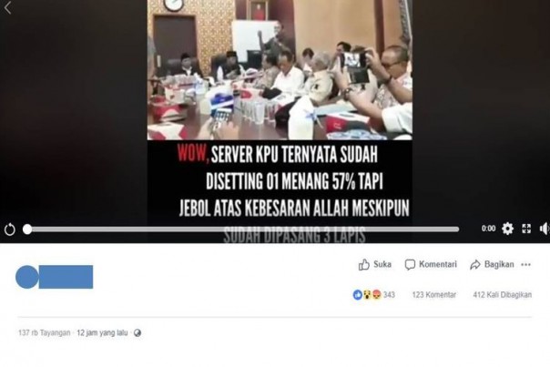Video Server KPU Setting Kemenangan Jokowi