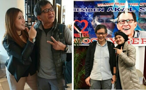 WNI rebutan foto bareng Rocky Gerung di New York dan Den Haag (foto/instagram) 