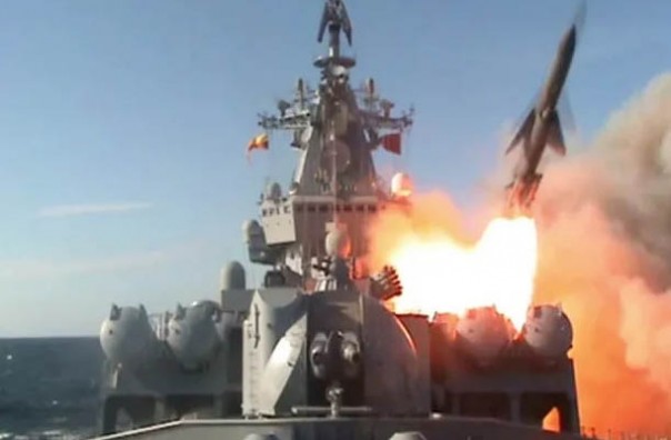Rudal Jelajah Rusia ditembakkan dari kapal perang