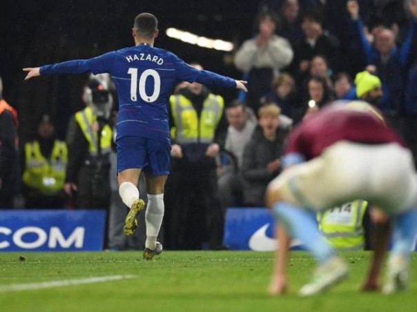 Hazard yang tampil menawan saat Chelsea menjamu West Ham United, Selasa dini hari tadi. Foto; int 